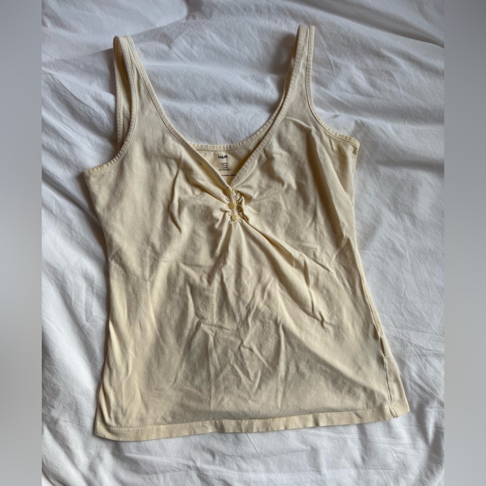 H&M Women's Butter Yellow Tank Top